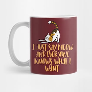 I just say meow (my cat) Mug